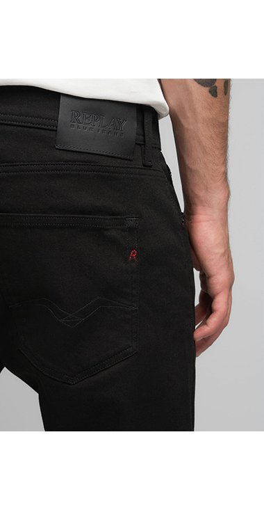 ストレートフィットGROVER 11.5oz Hyper Flex ブラックデニム 詳細画像